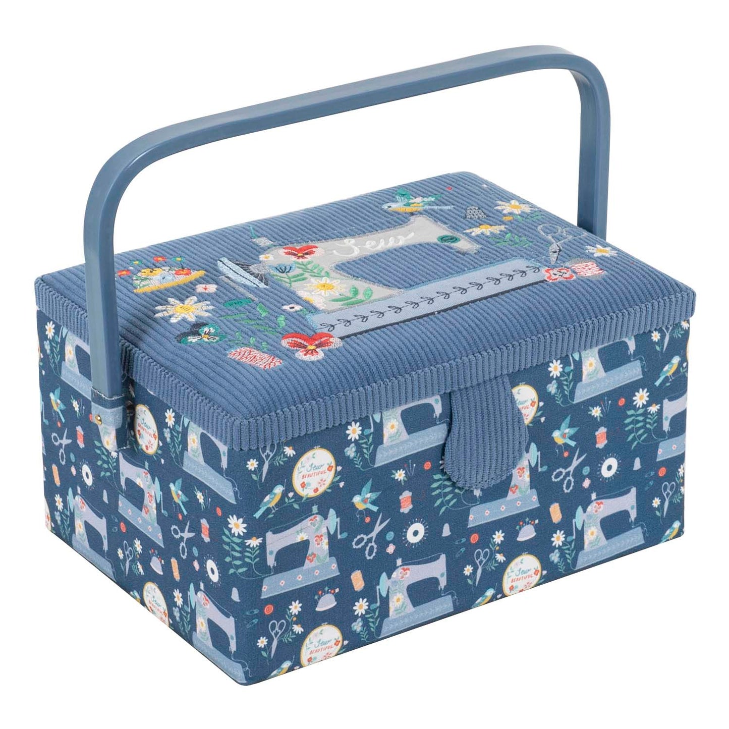 Medium Sewing Box: Embroidered: Sewing Machines