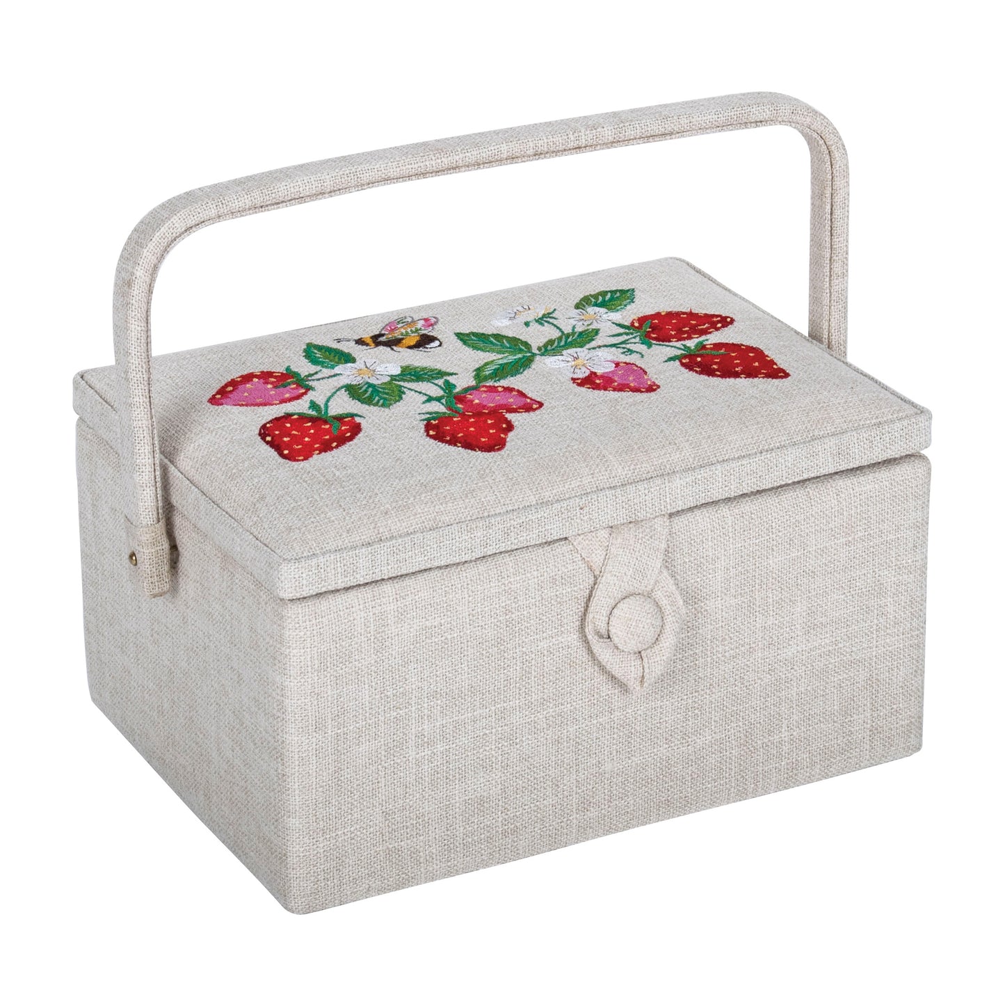 Medium Sewing Box: Strawberry Greenhouse