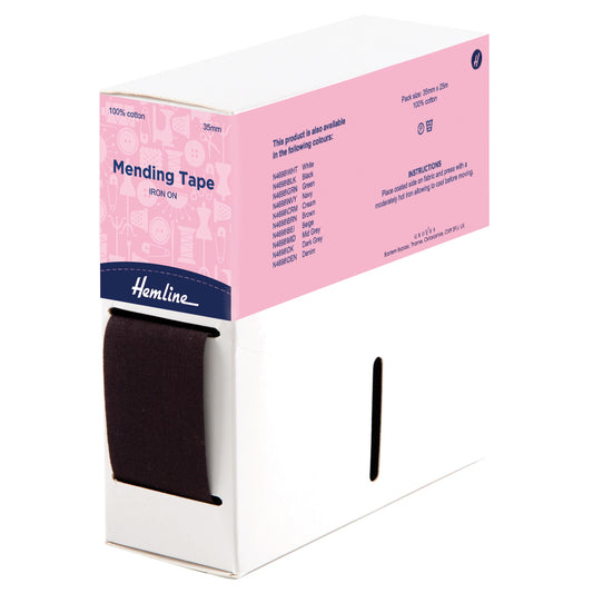Iron on Mending Tape - Black