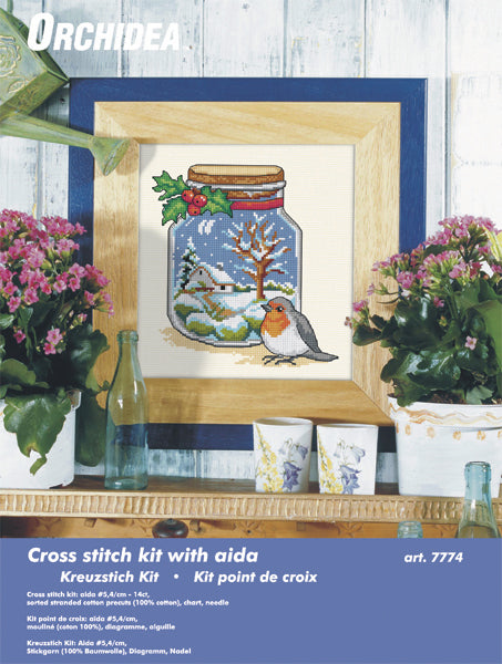 Counted Cross Stitch Kit: Winter Jar