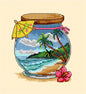 Counted Cross-Stitch Kit: Vacation Memories: Tropical Sea