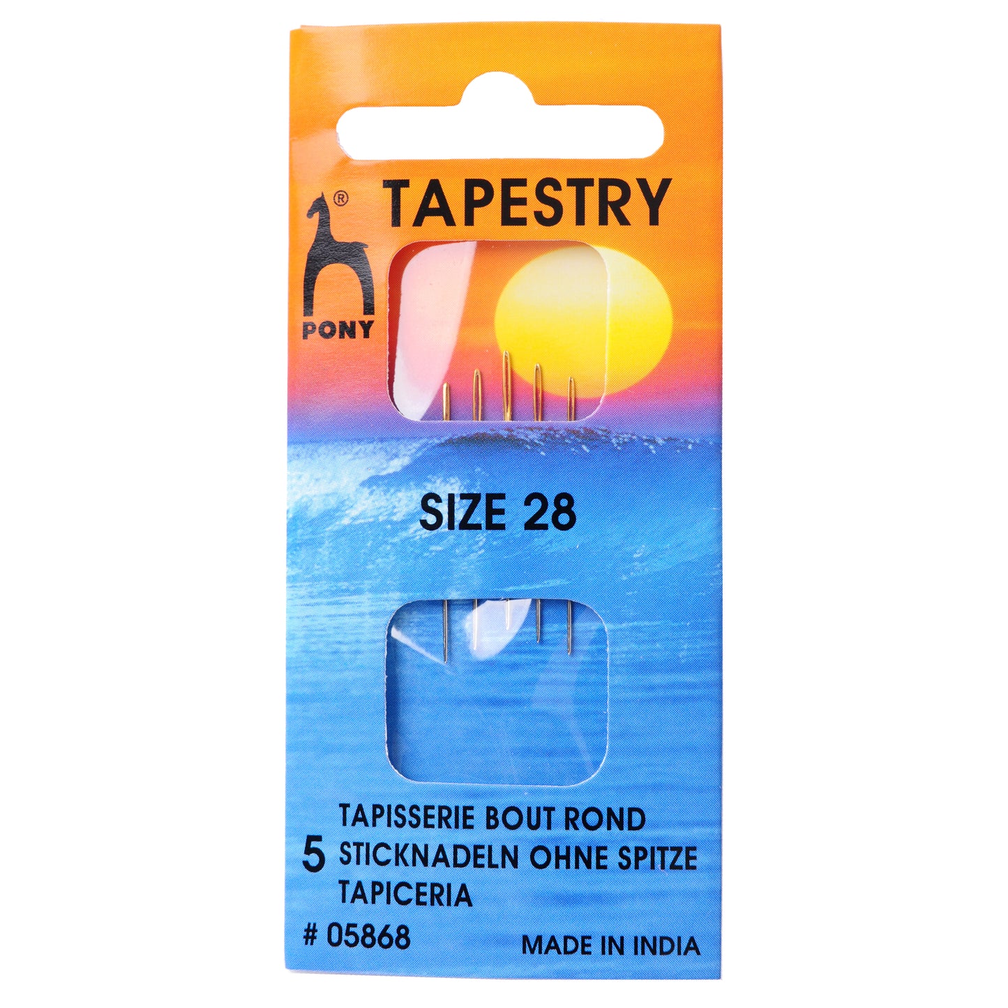 Gold Eye Tapestry Needles: Size 28