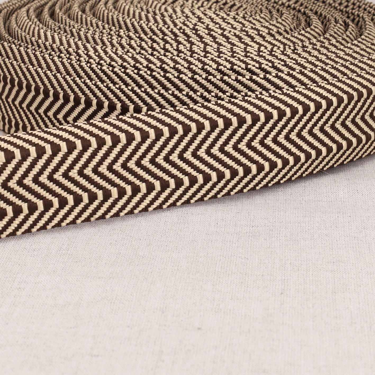 Coffee Brown Double Herringbone Webbing - 38mm