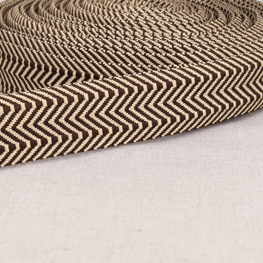 Coffee Brown Double Herringbone Webbing - 38mm