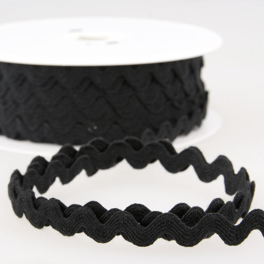 Cotton RicRac: 10mm: Black