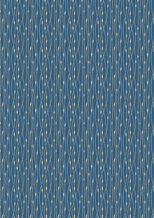Mid blue stitch stripe