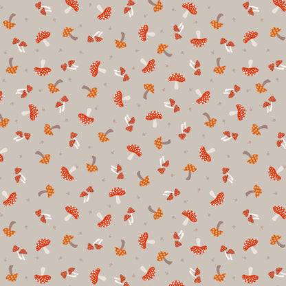 Toadstools on grey