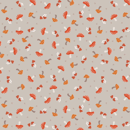 Toadstools on grey
