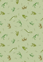 Frogs and toads on light green