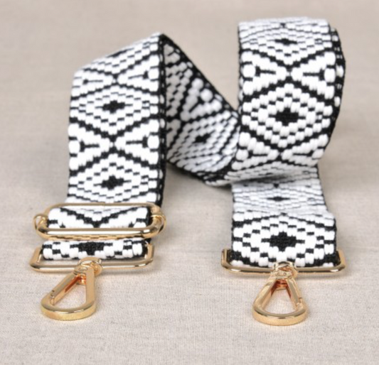 Jacquard Shoulder Strap: Black