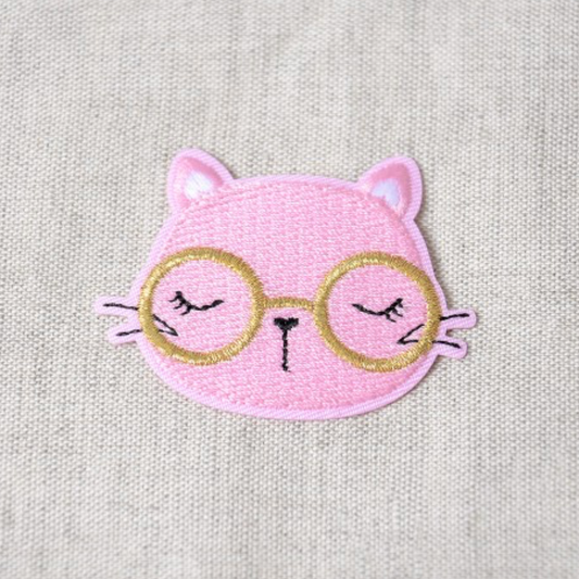 Iron on Motif: Glasses Cat