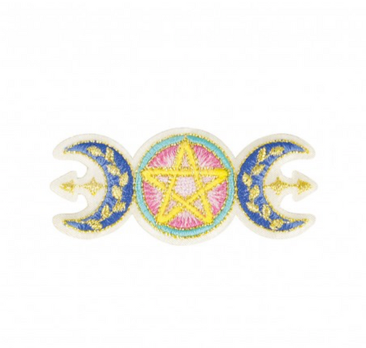 Iron on Motif: Pentagram Moon