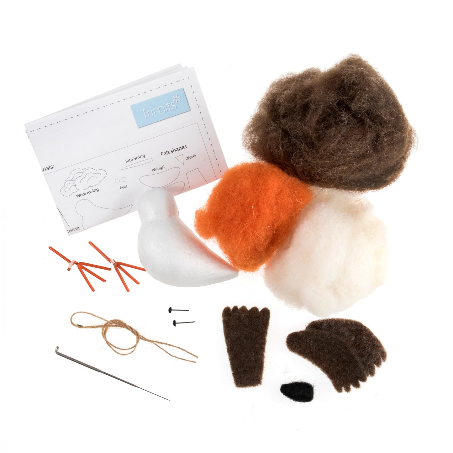 Needle Felting Kit: Robin