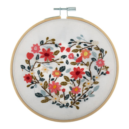 Embroidery Kit: Floral Heart