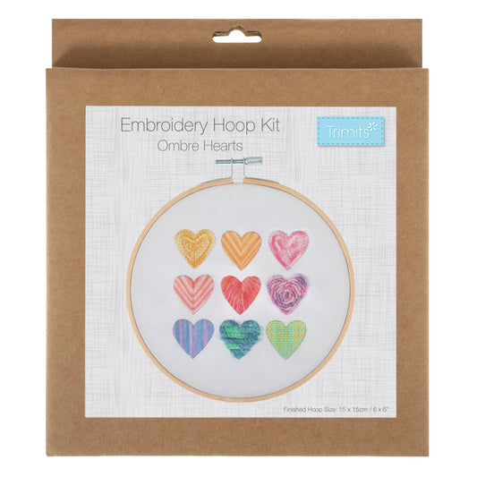 Embroidery Kit: Ombre Hearts