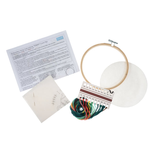 Embroidery Kit: I Love Tea