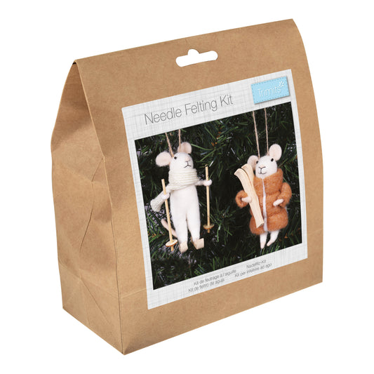 Needle Felting Kit: Sports Mice Duo