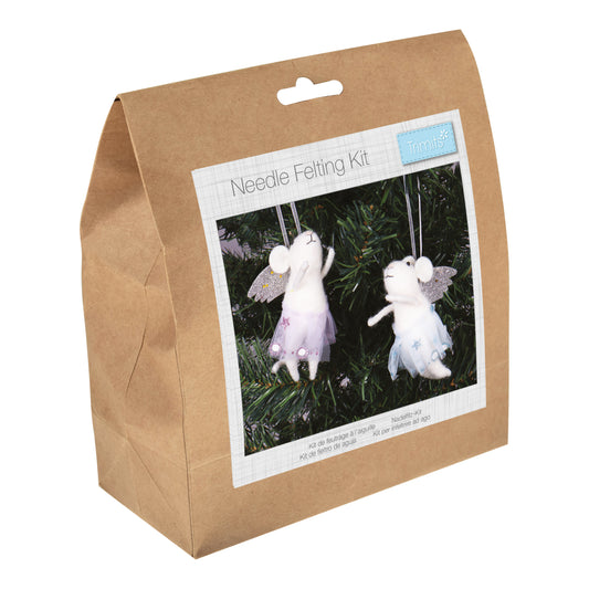 Needle Felting Kit: Angel Mice Duo
