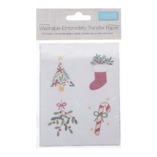 Washable Embroidery Transfer Paper: Christmas