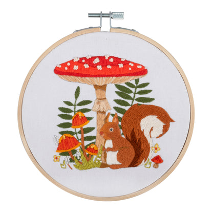 Embroidery Kit: Toadstool Squirrel
