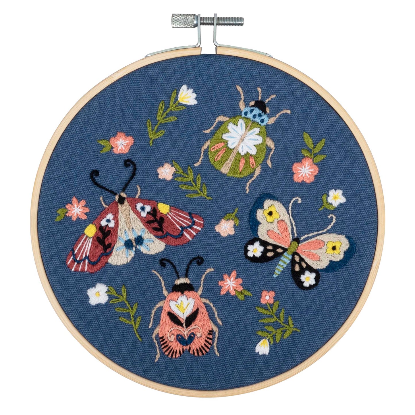 Embroidery Kit with Hoop: Mini Beasts