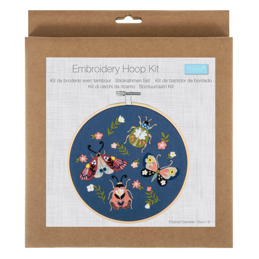 Embroidery Kit with Hoop: Mini Beasts