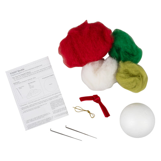 Needle Felting Kit: Christmas Bauble