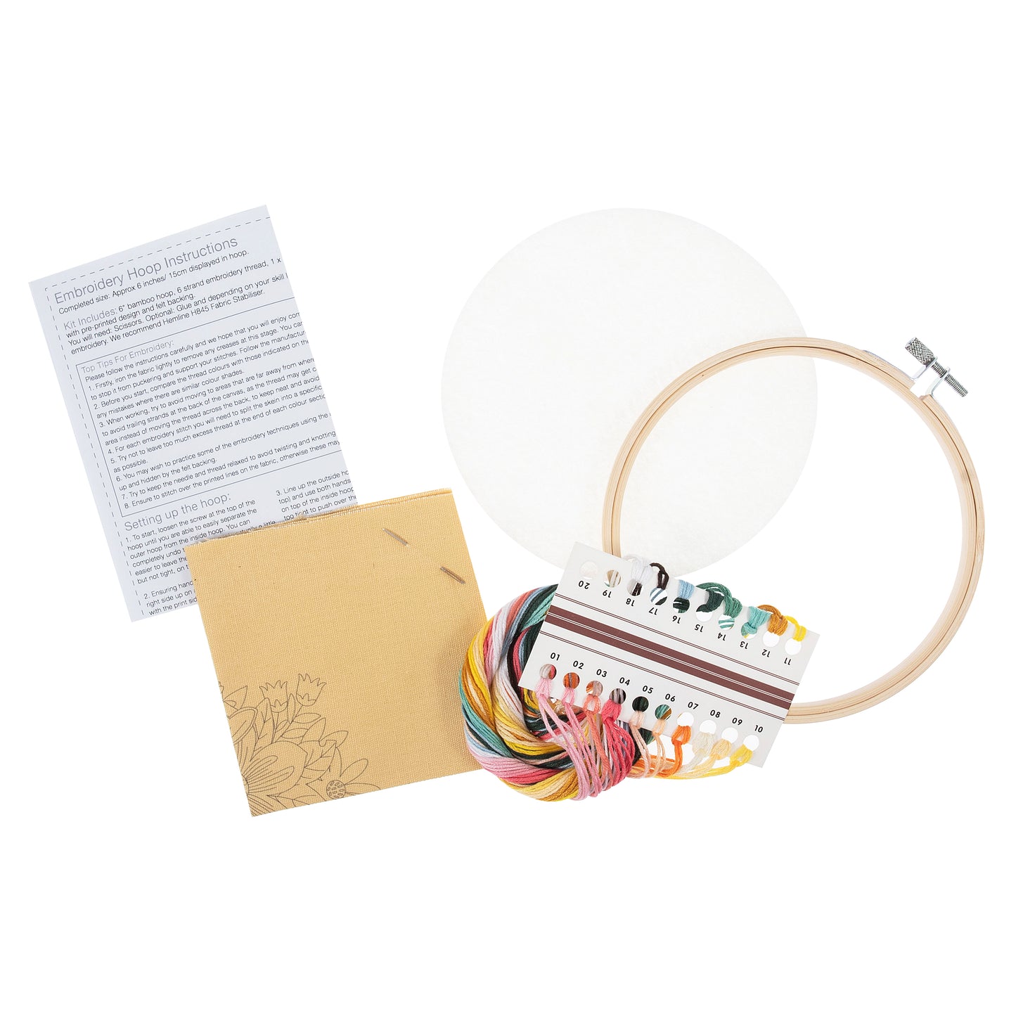 Embroidery Kit with Hoop: Buzzy Bee