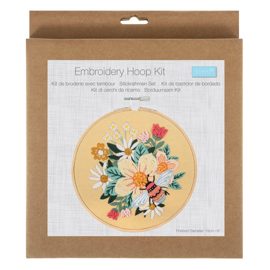 Embroidery Kit with Hoop: Buzzy Bee