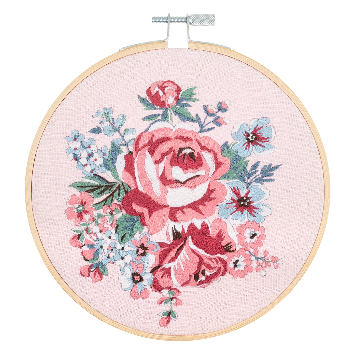 Embroidery Kit with Hoop: Rose Blossom
