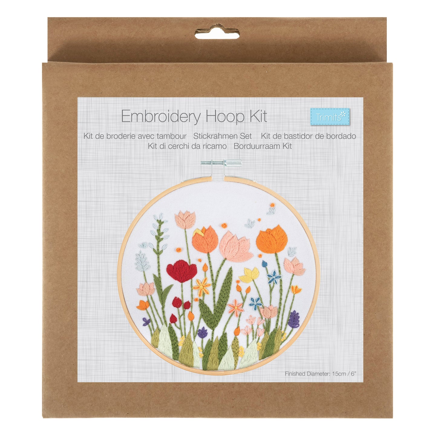 Embroidery Kit with Hoop: Bloom
