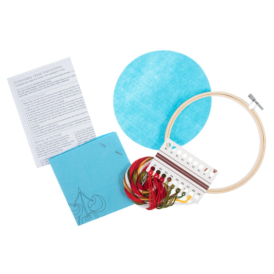 Embroidery Kit with Hoop: Cherries
