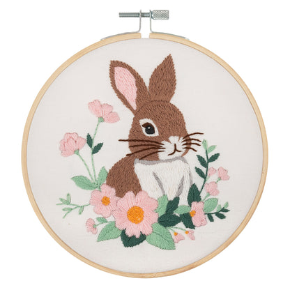 Embroidery Kit with Hoop: Rabbit