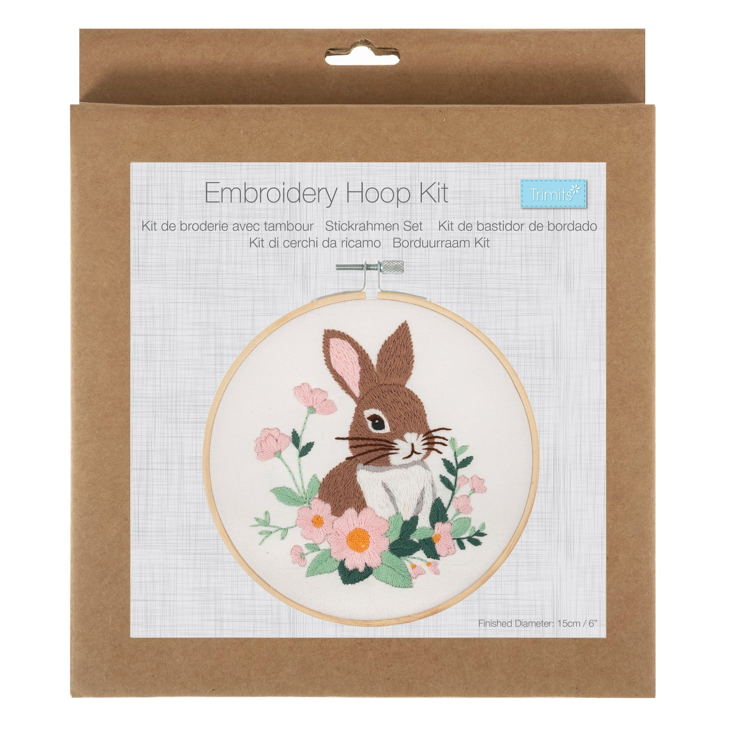 Embroidery Kit with Hoop: Rabbit