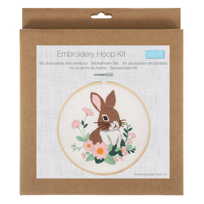 Embroidery Kit with Hoop: Rabbit
