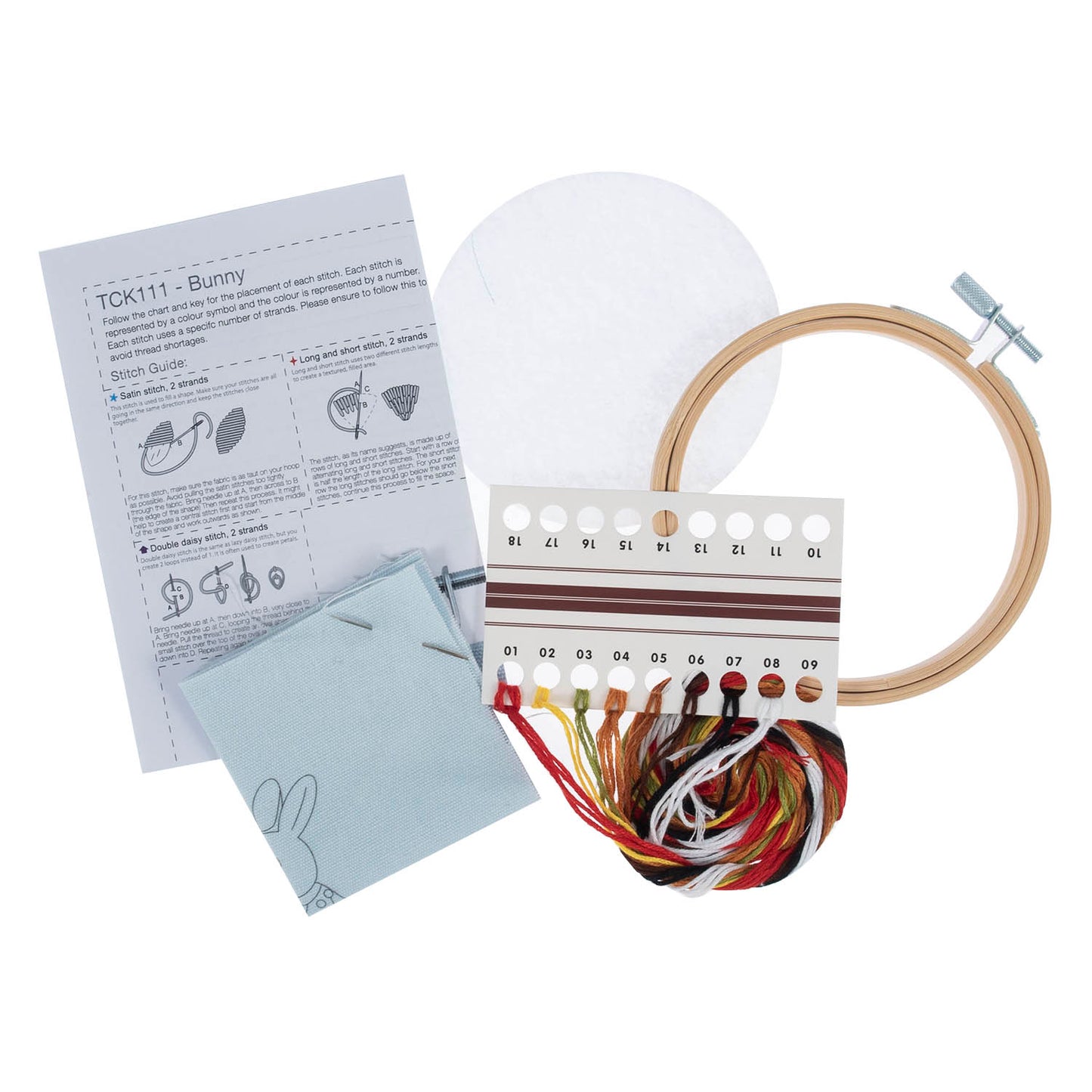 Mini Embroidery Kit with Hoop: Bunny