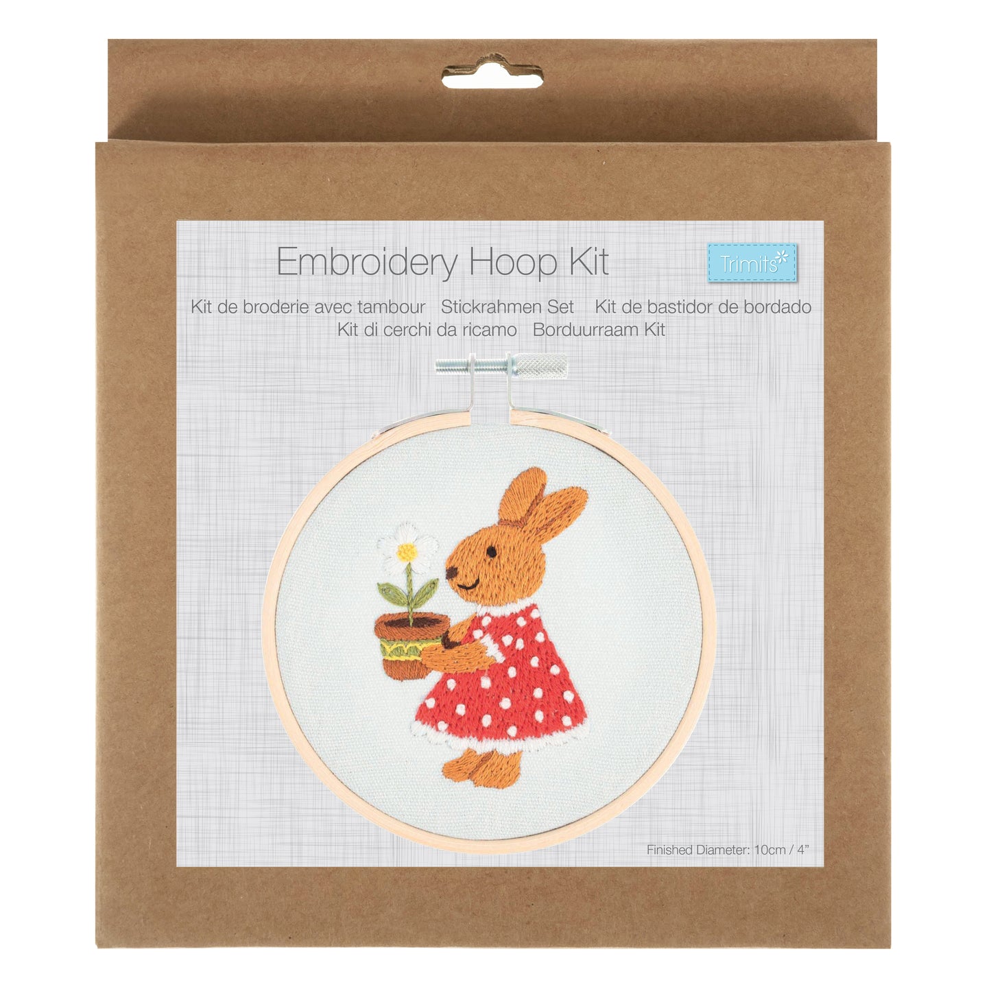 Mini Embroidery Kit with Hoop: Bunny