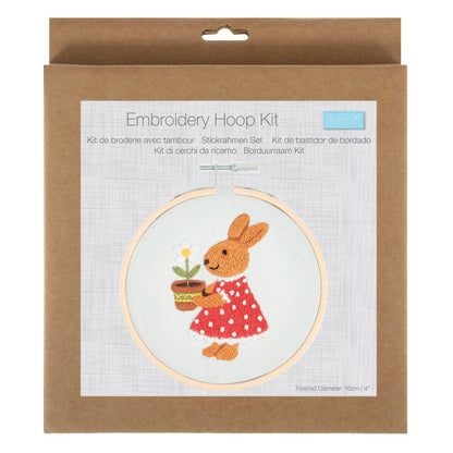 Mini Embroidery Kit with Hoop: Bunny