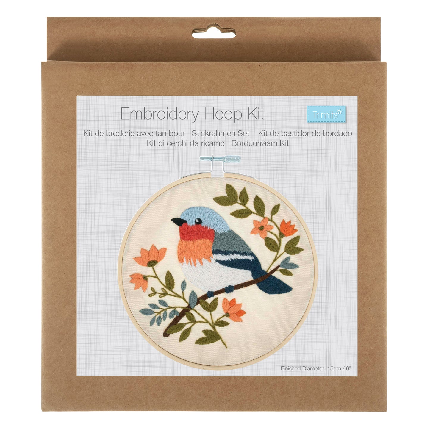 Embroidery Kit with Hoop: Tweet
