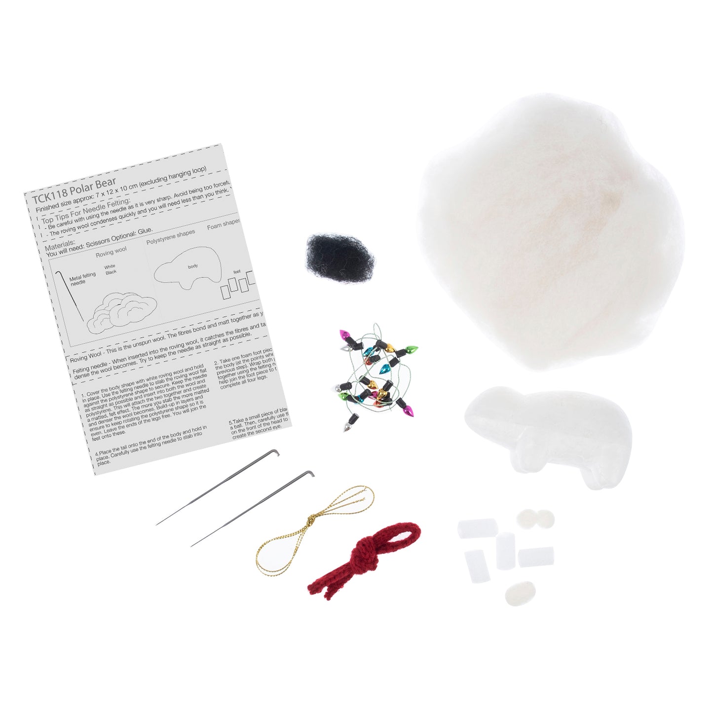 Needle Felting Kit: Polar Bear