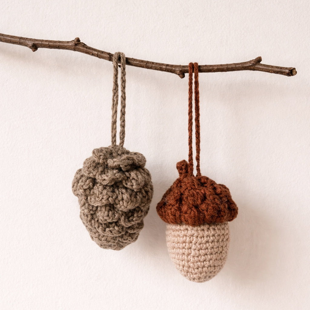 Amigurumi: Pinecone and Acorn