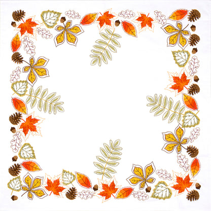 Embroidery Tablecloth Kit: Autumn Leaves