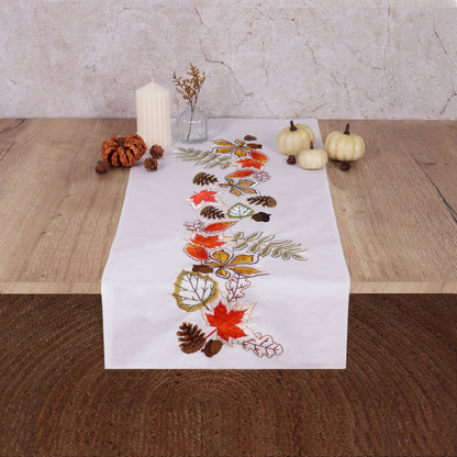 Embroidery Table Runner Kit: Autumn Leaves