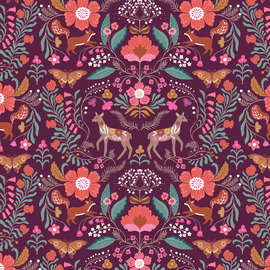 Wild Folk – Deer Damask
