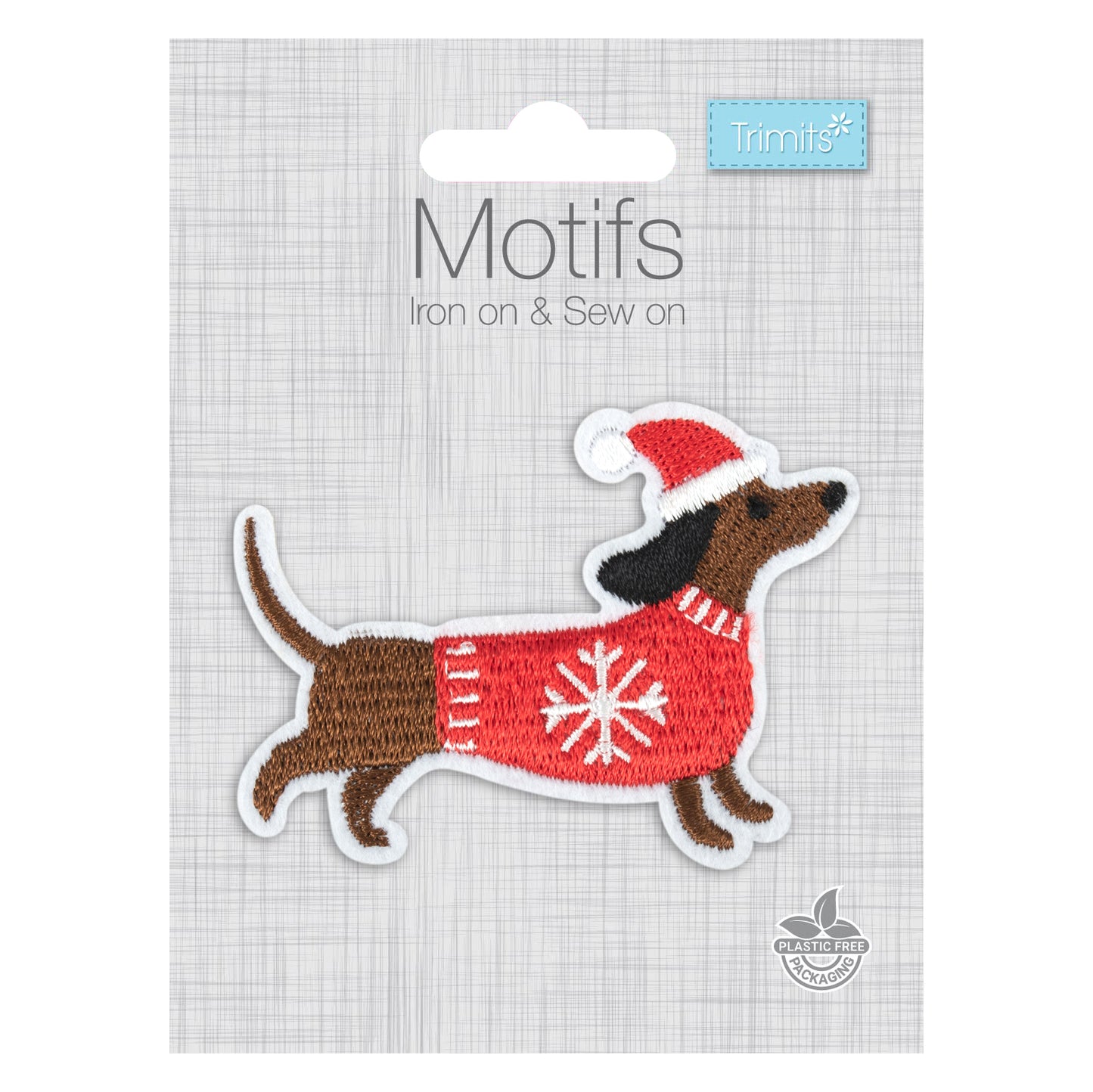 Iron on Motif: Christmas Dachshund