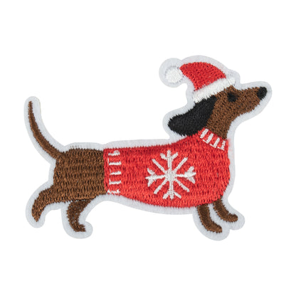 Iron on Motif: Christmas Dachshund