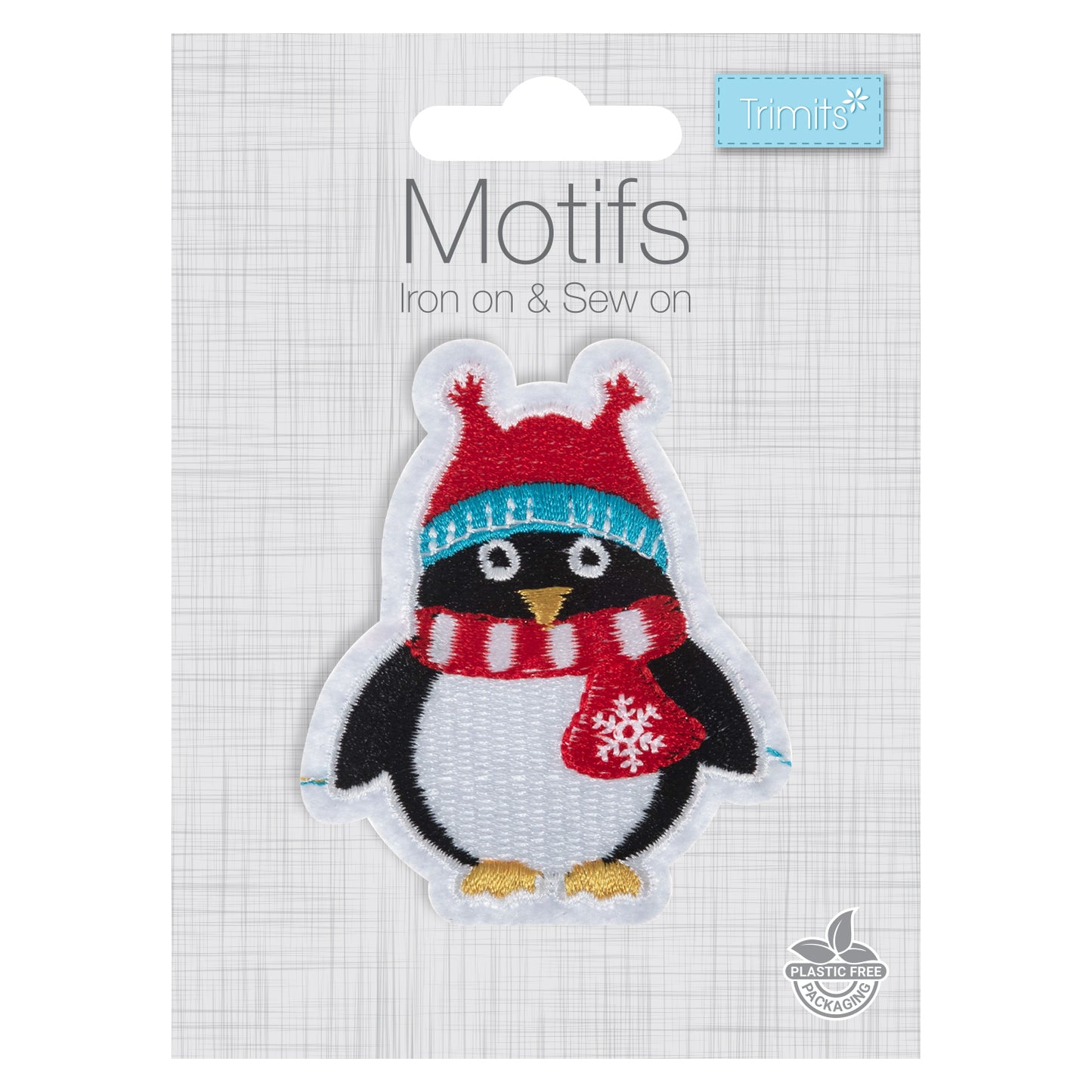 Iron On Motif: Christmas Penguin