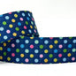 Blue Polkadot Webbing - 38mm