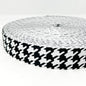 Black and White Houndstooth Webbing - 38mm