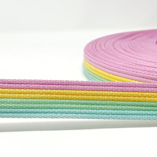 Pastel Rainbow Webbing - 32mm